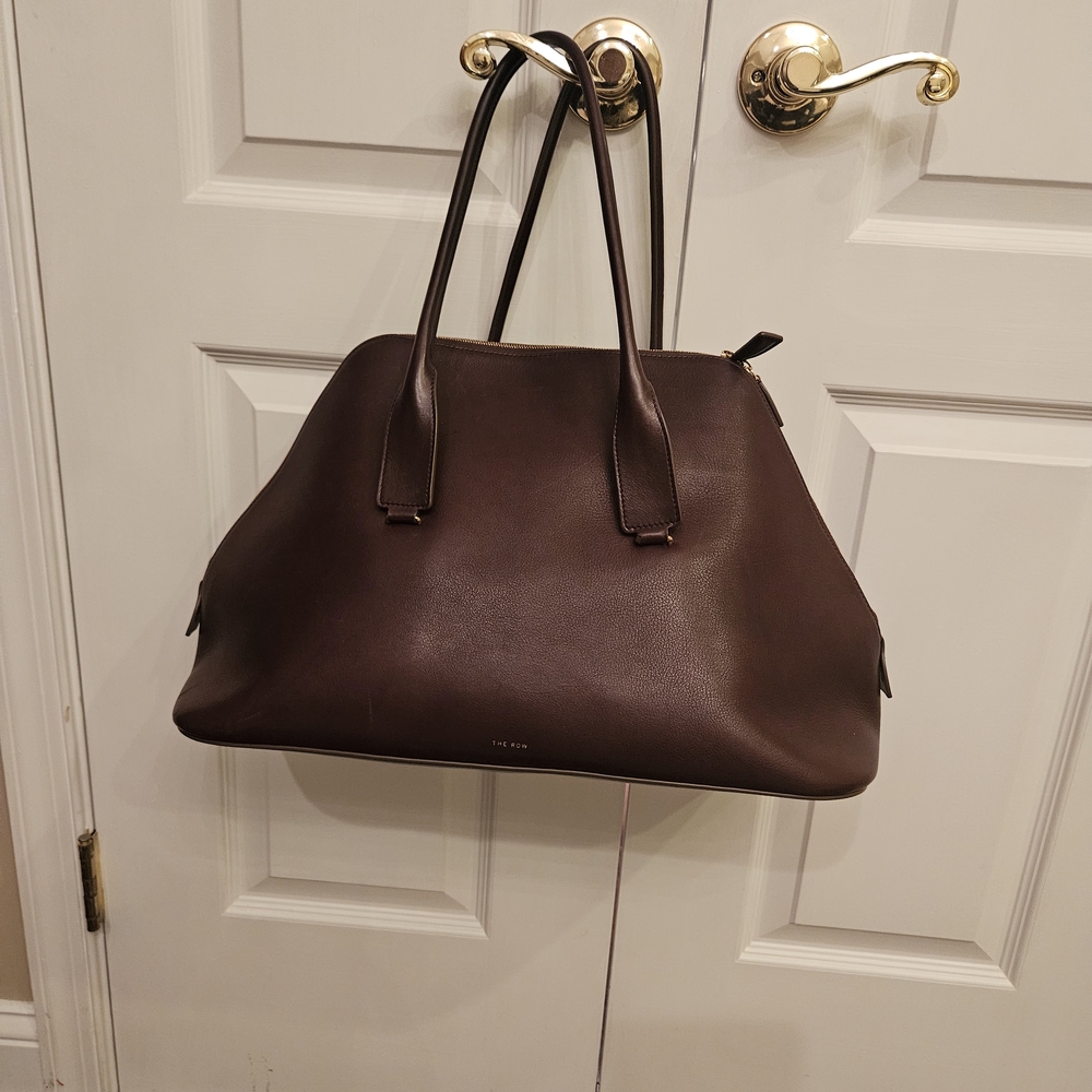 The Row Dark Brown Leather Tote